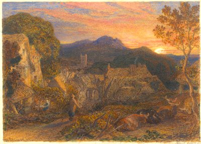 The Bellman, from Il Penseroso, 1881 by Samuel Palmer